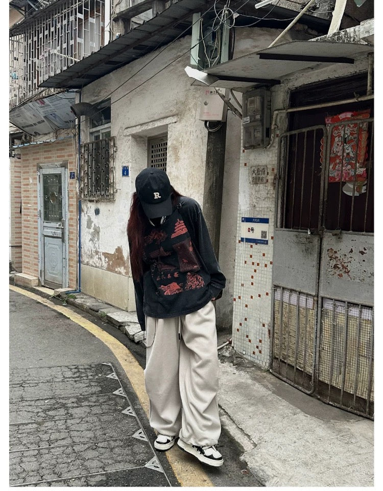 レトロウォッシュプリントロンT N136