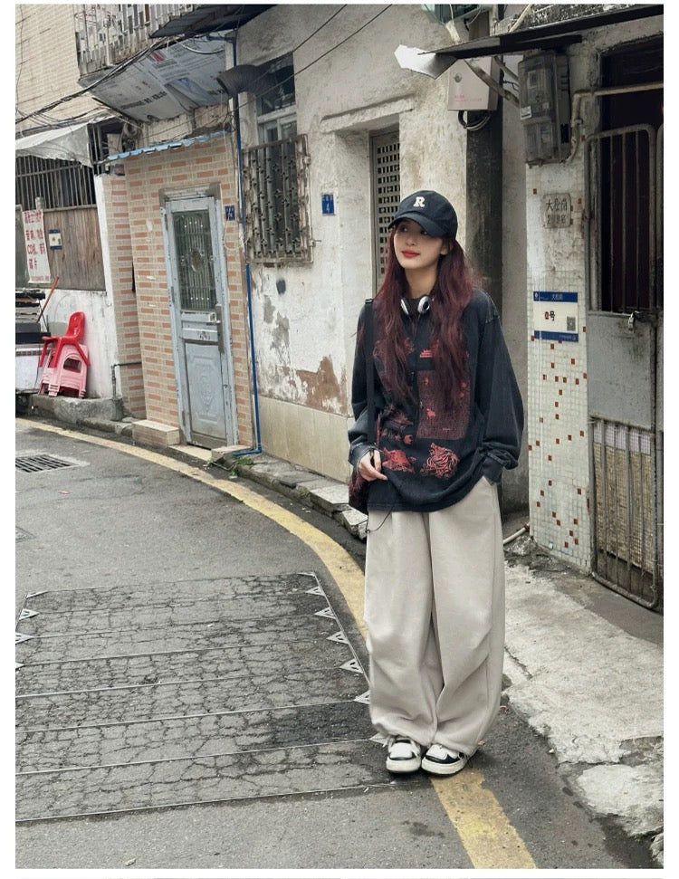 レトロウォッシュプリントロンT N136