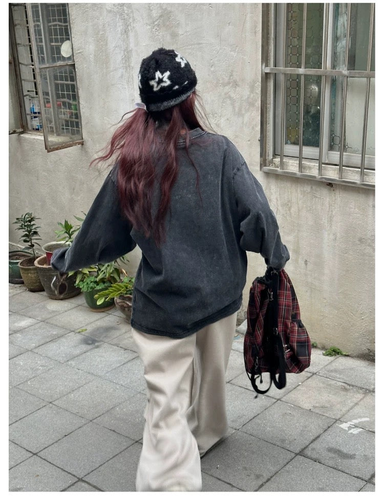 レトロウォッシュプリントロンT N136