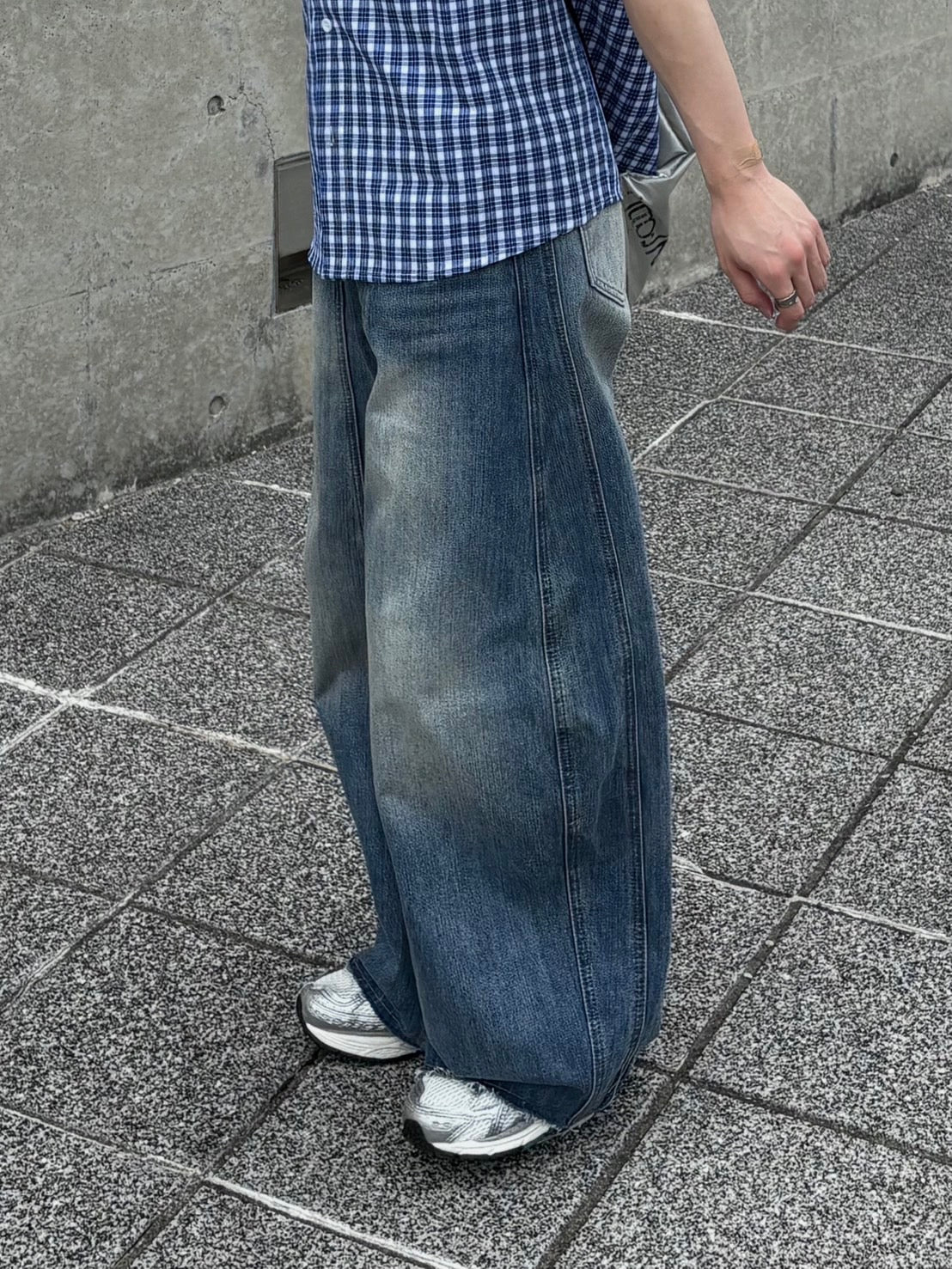 パネルド・バギーフィットジーンズ OB002