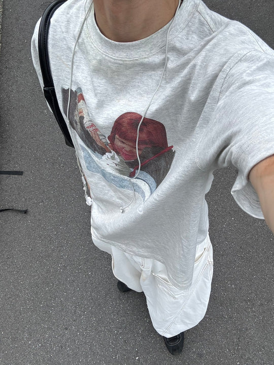 フォトグラフィック・プリントTシャツ GA001