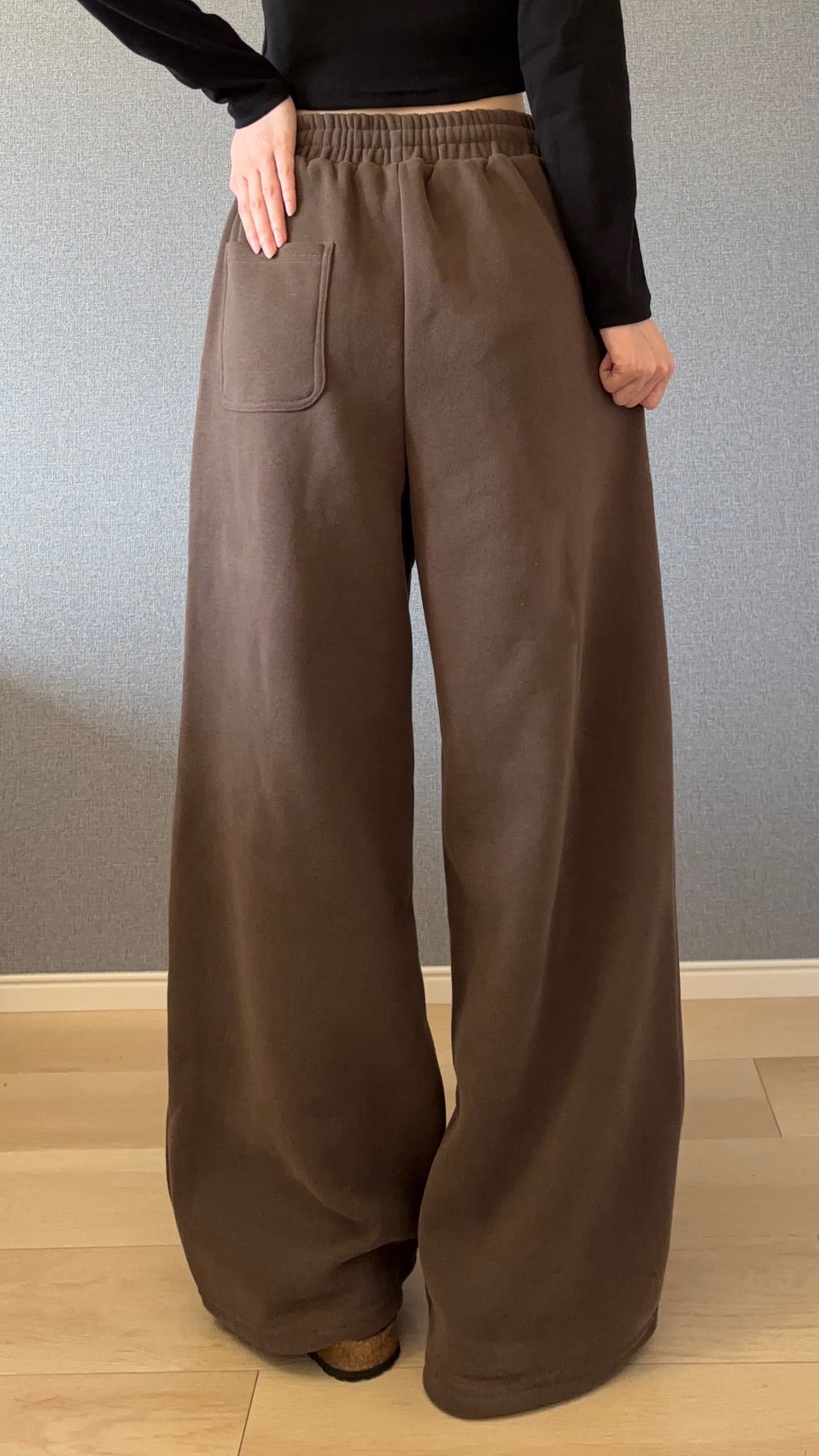 センターピンタック・ワイドスウェットパンツ s0814m-9