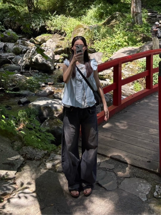 ウォッシュカーブバギーデニム OT-006