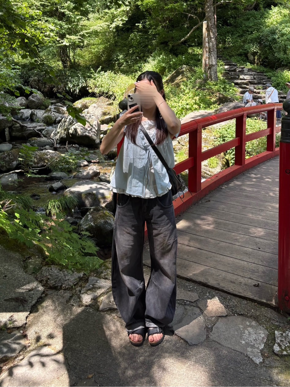 ウォッシュカーブバギーデニム OT-006