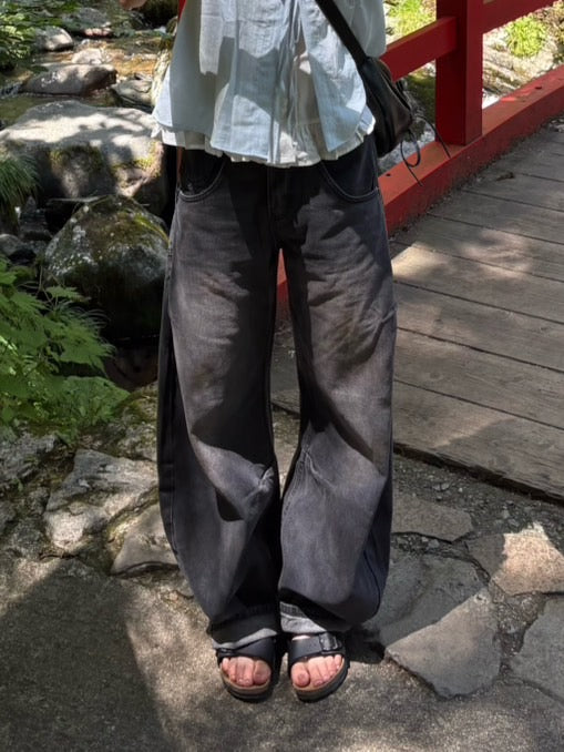 ウォッシュカーブバギーデニム OT-006