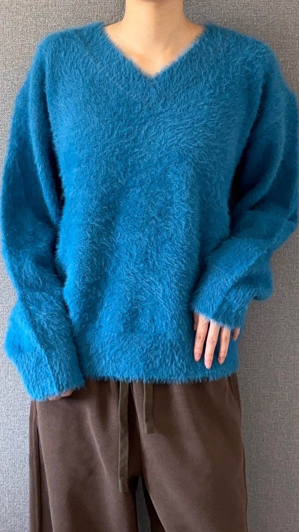 Vネックニットセーター s0814m-10