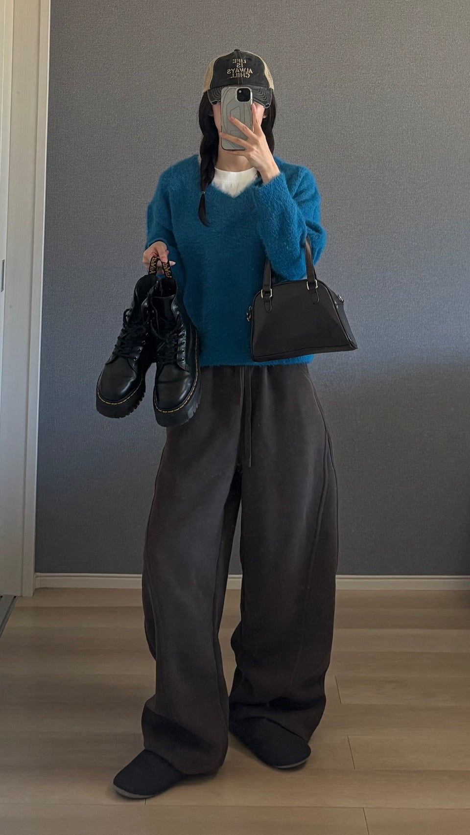 Vネックニットセーター s0814m-10