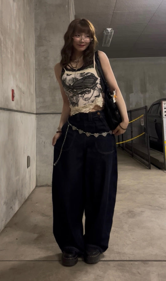 スーパーワイド・バルーンバギーデニム MH002