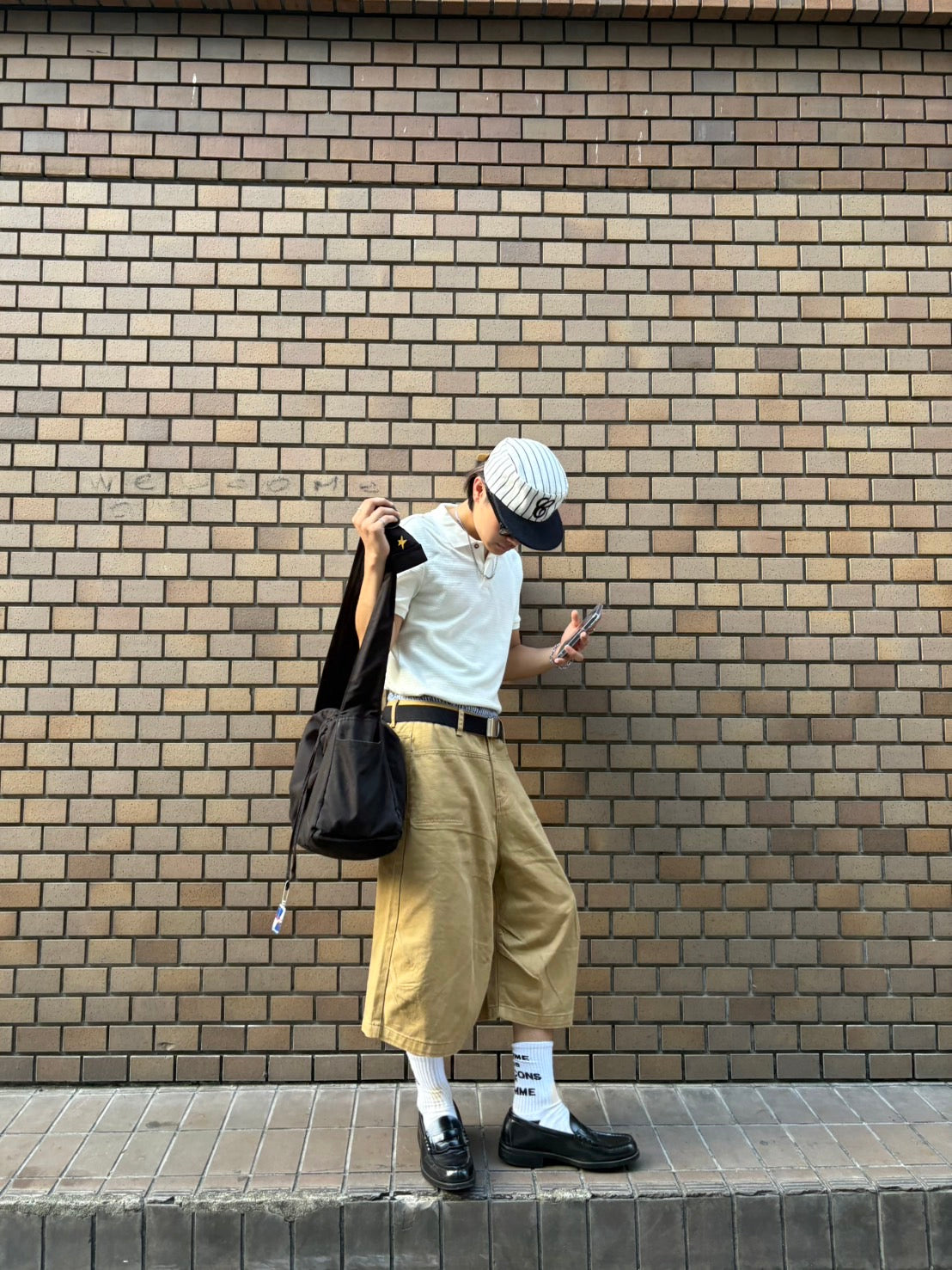 チノクロス・ワイドクロップドパンツ YT001