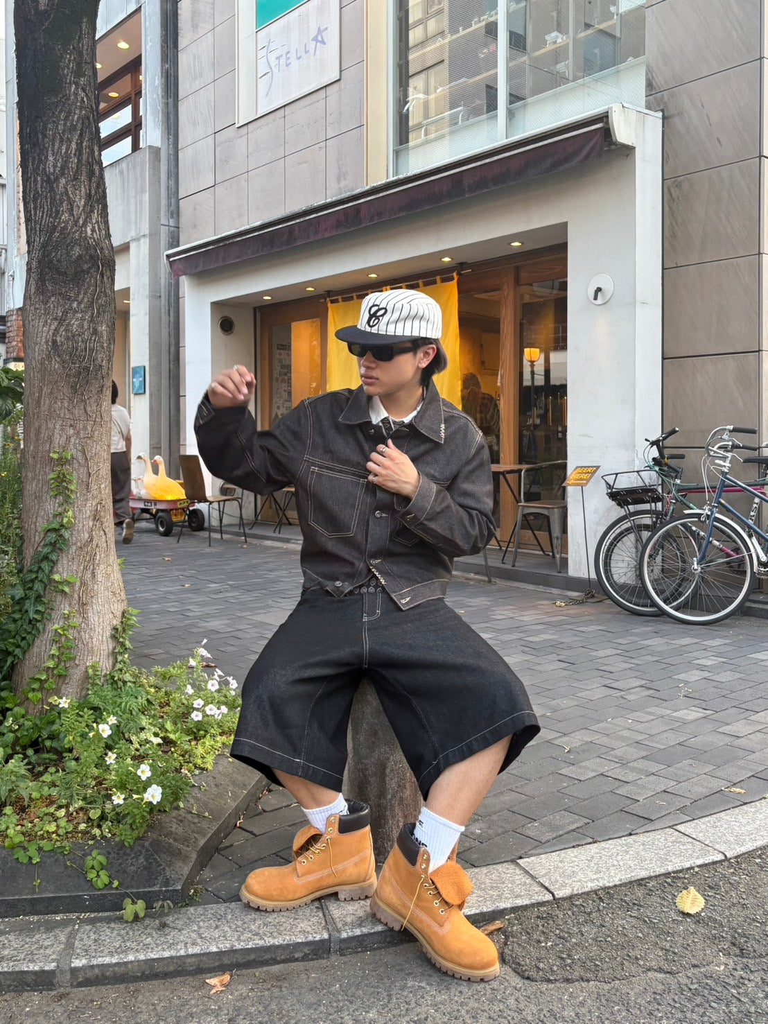 コントラストステッチ・リジッドデニムジャケット YT002