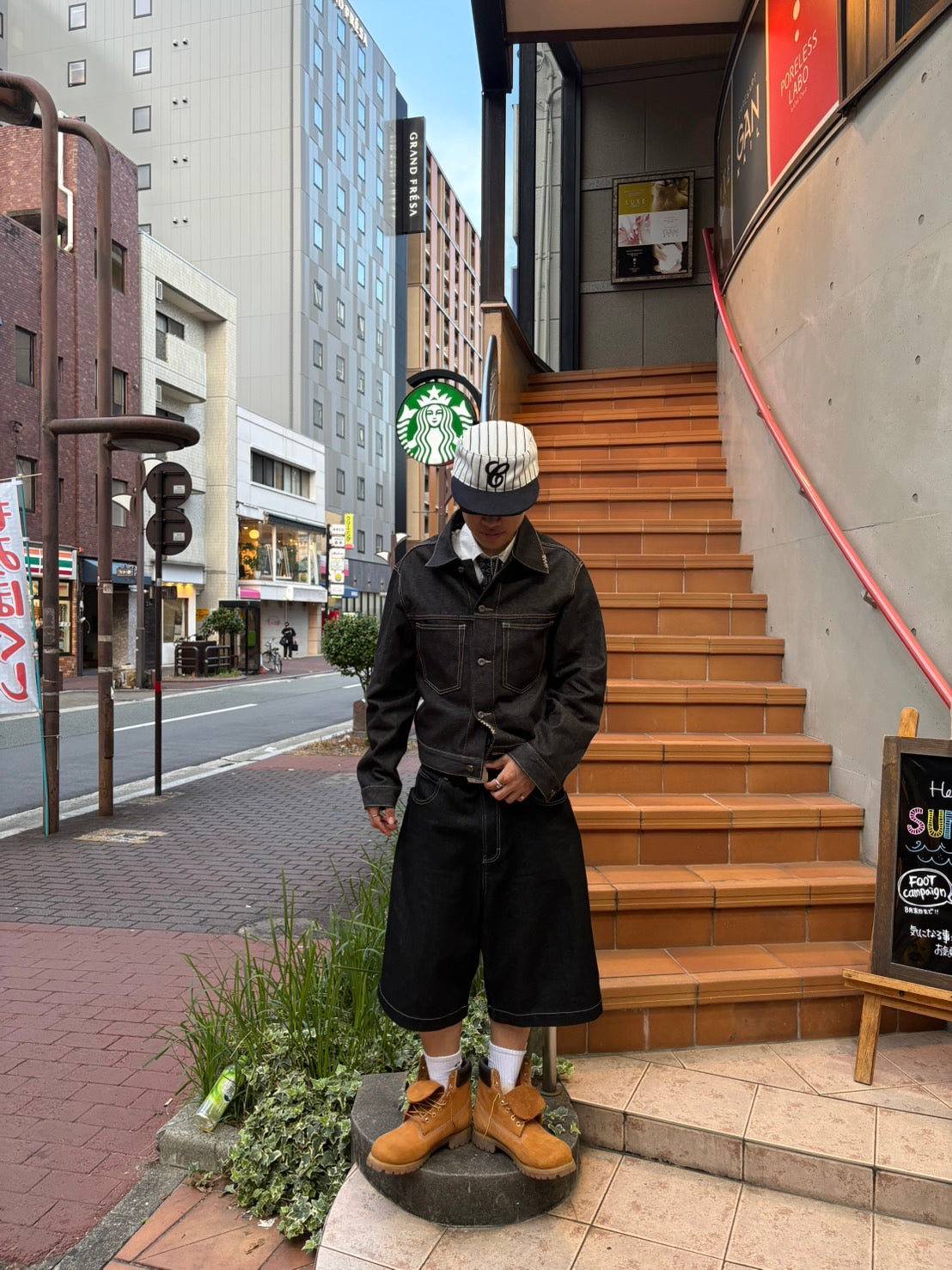 コントラストステッチ・リジッドデニムジャケット YT002