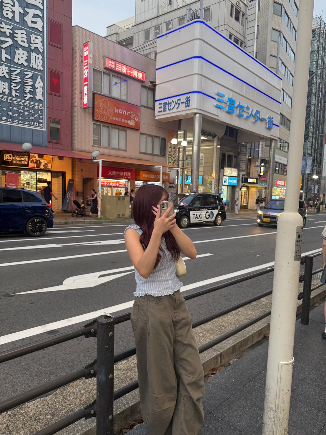 カーブシルエット・カフェブラウンワイドパンツ MW001