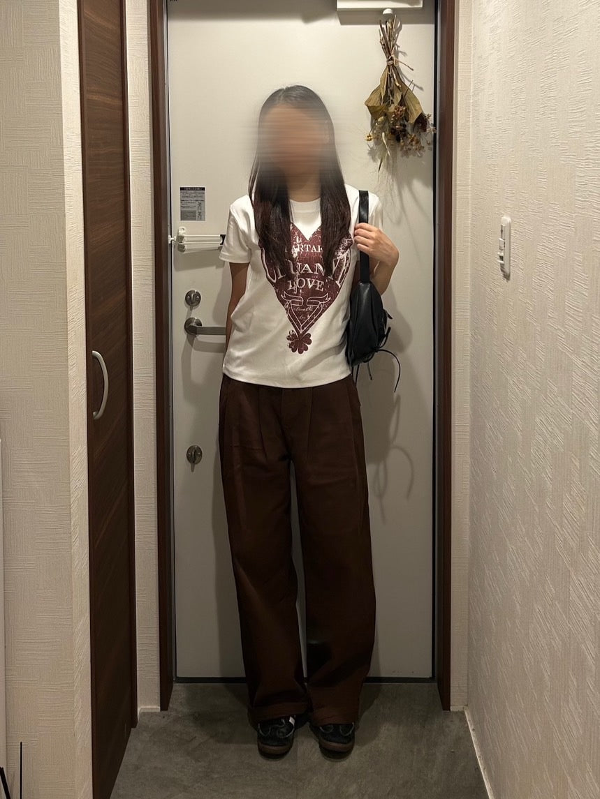 ヴィンテージライク・ハートグラフィックTシャツ OT-012