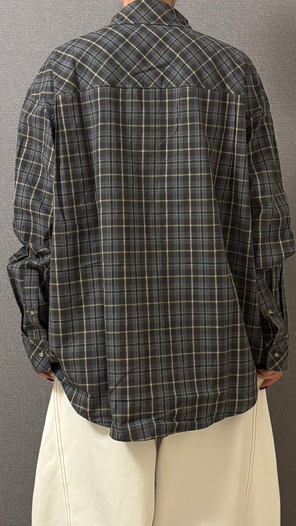 オーバーサイズ・ボタンダウンチェックシャツ s0814m-15