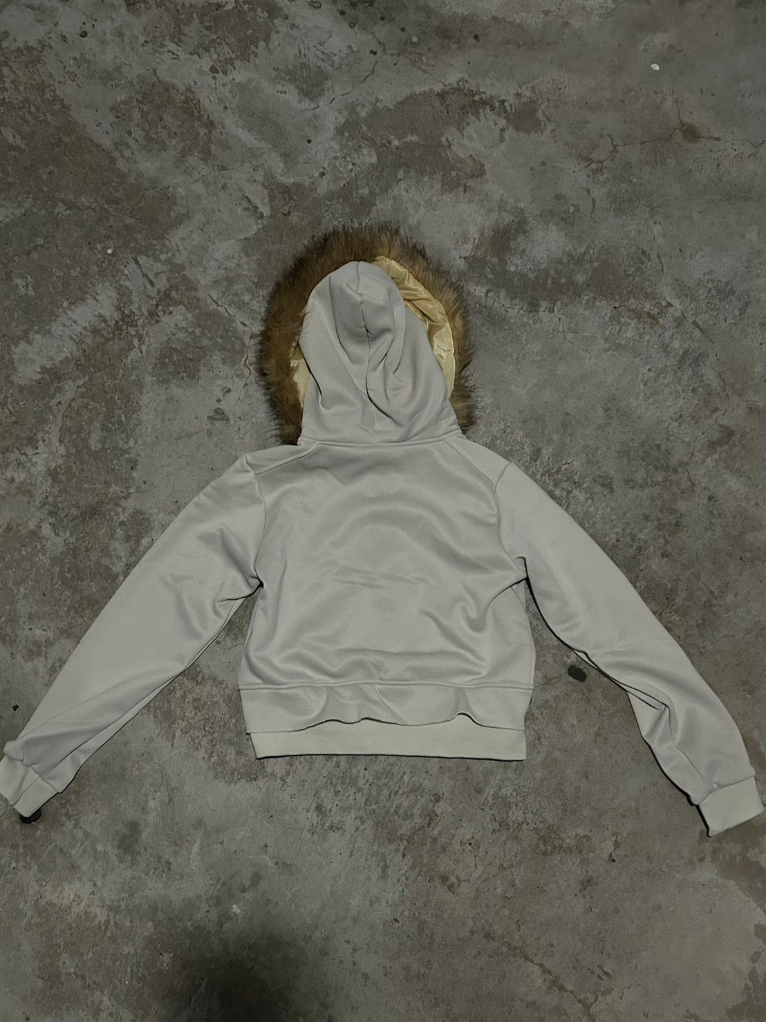 エコファー・クロップド丈ジップアップフーディー LLS001