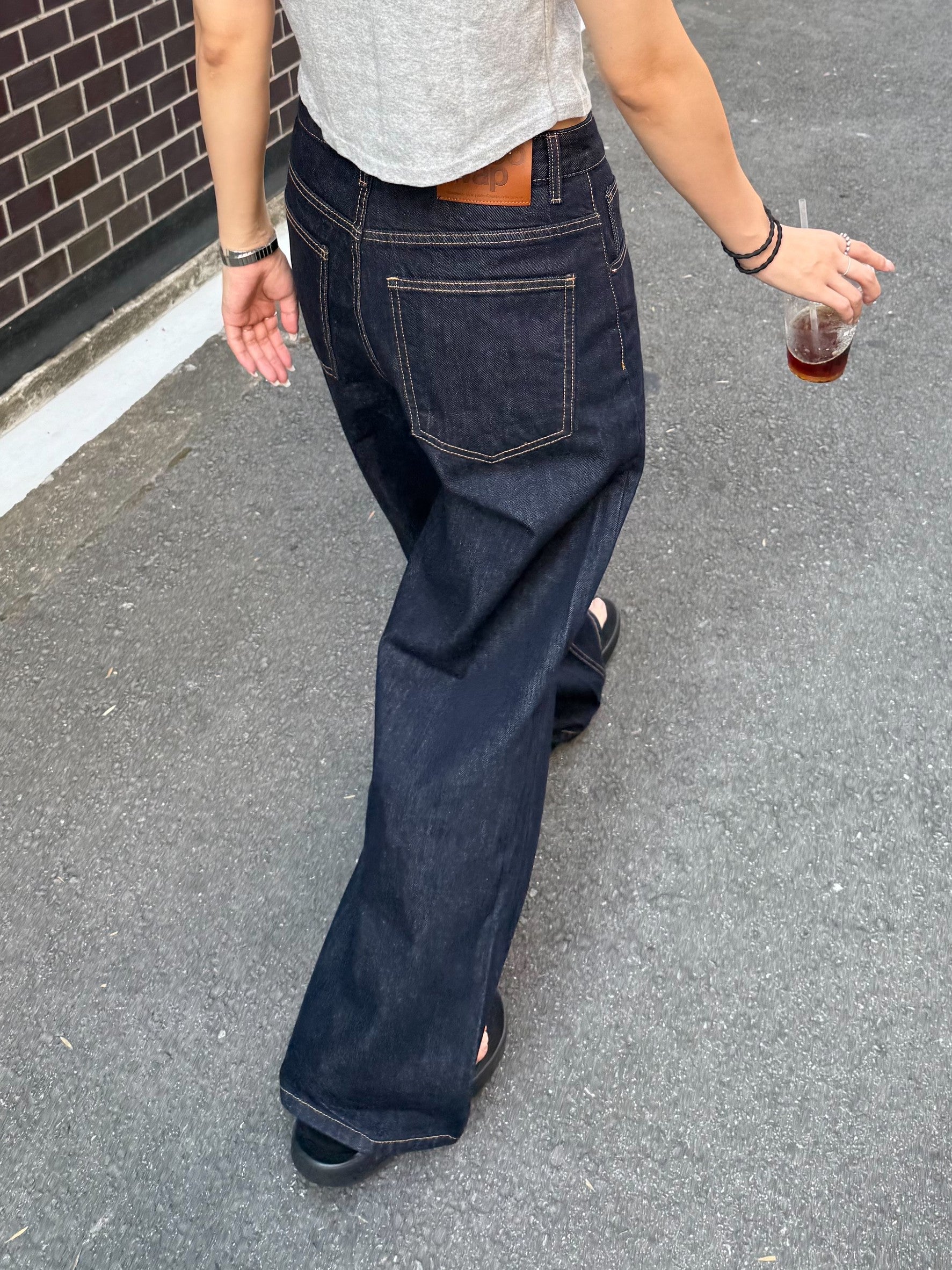 リジッドインディゴ・ワイドストレートフィットデニム TM-002