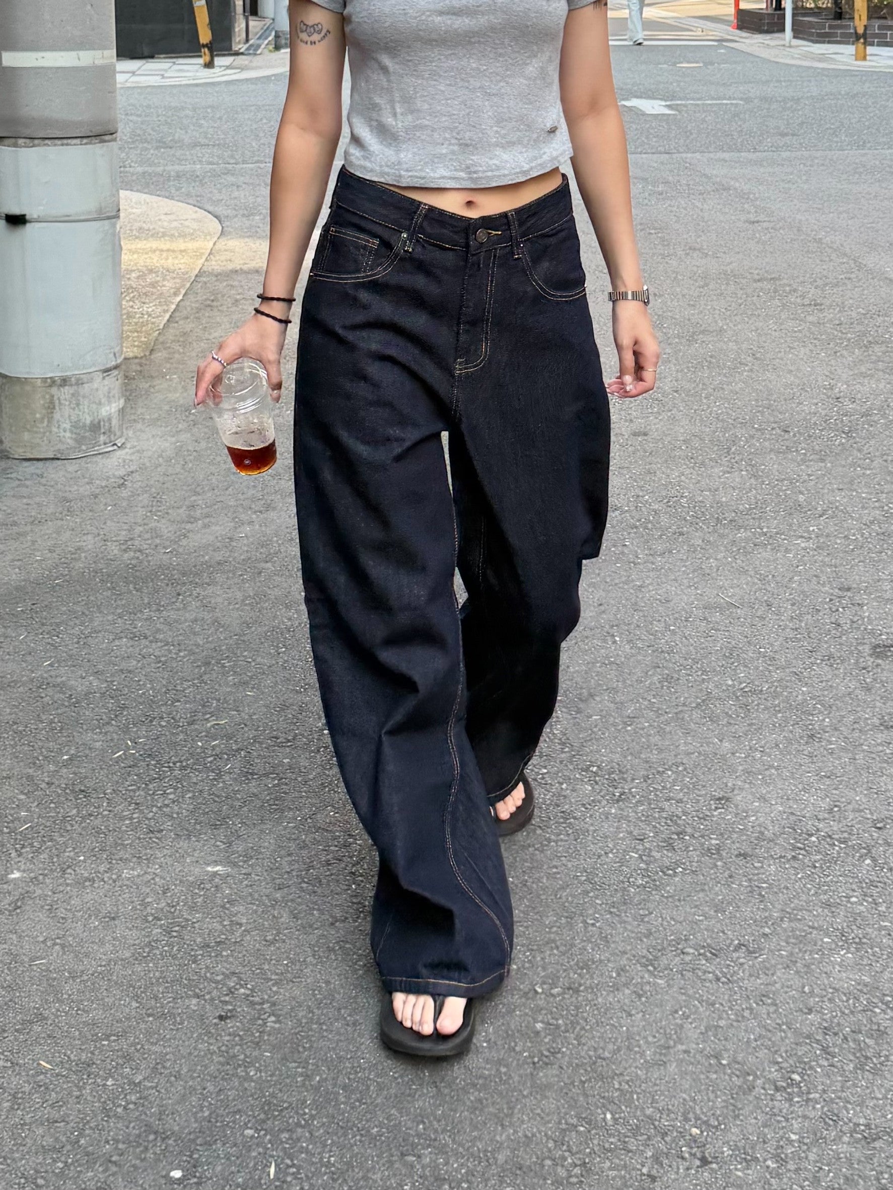 リジッドインディゴ・ワイドストレートフィットデニム TM-002