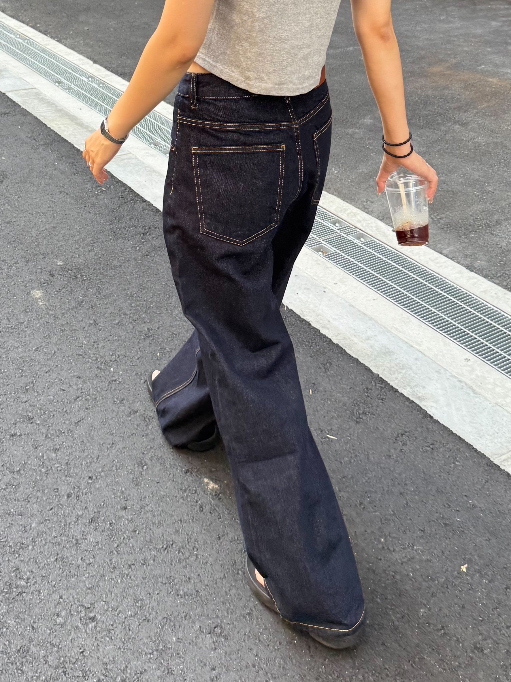 リジッドインディゴ・ワイドストレートフィットデニム TM-002