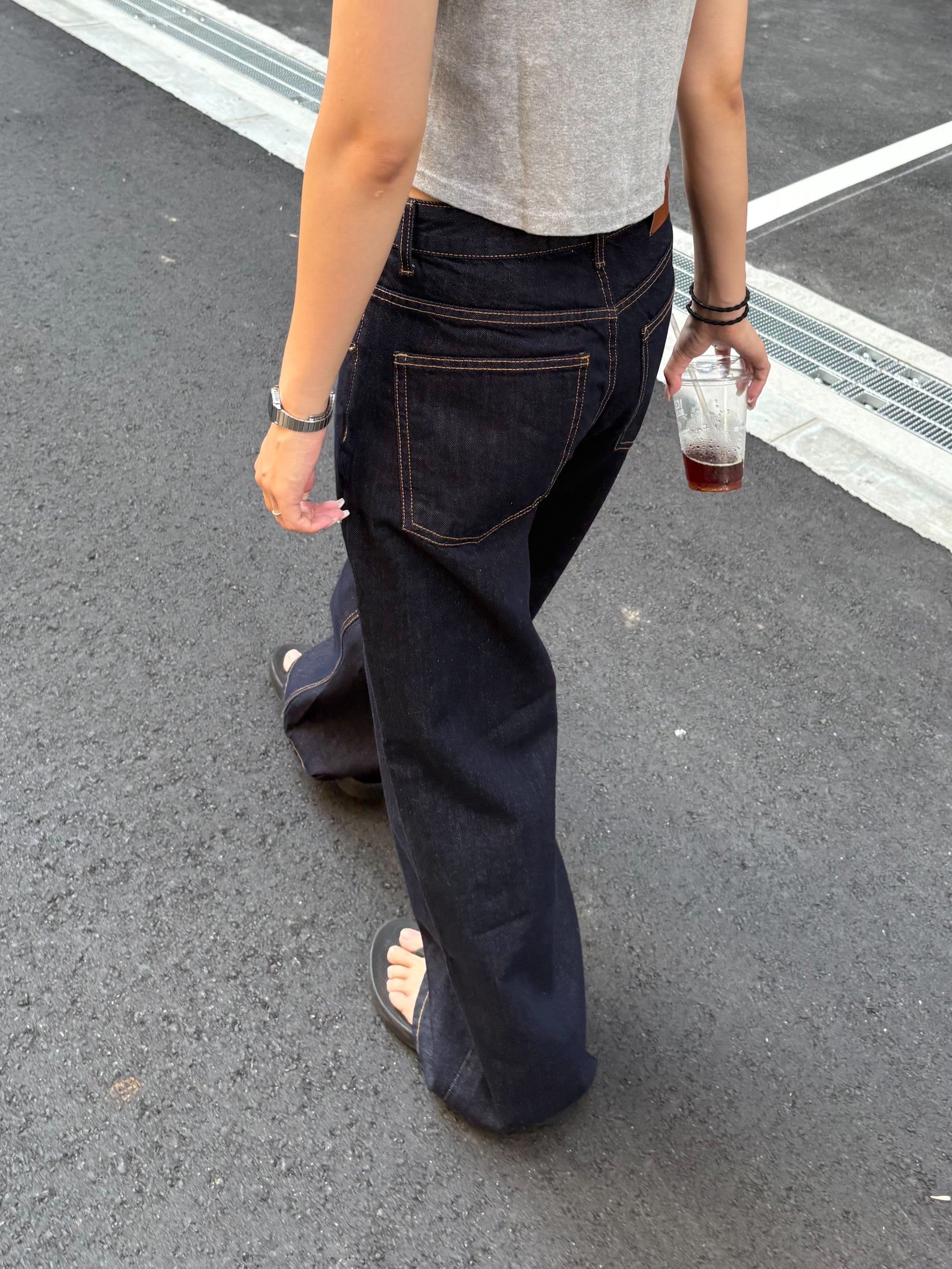 リジッドインディゴ・ワイドストレートフィットデニム TM-002