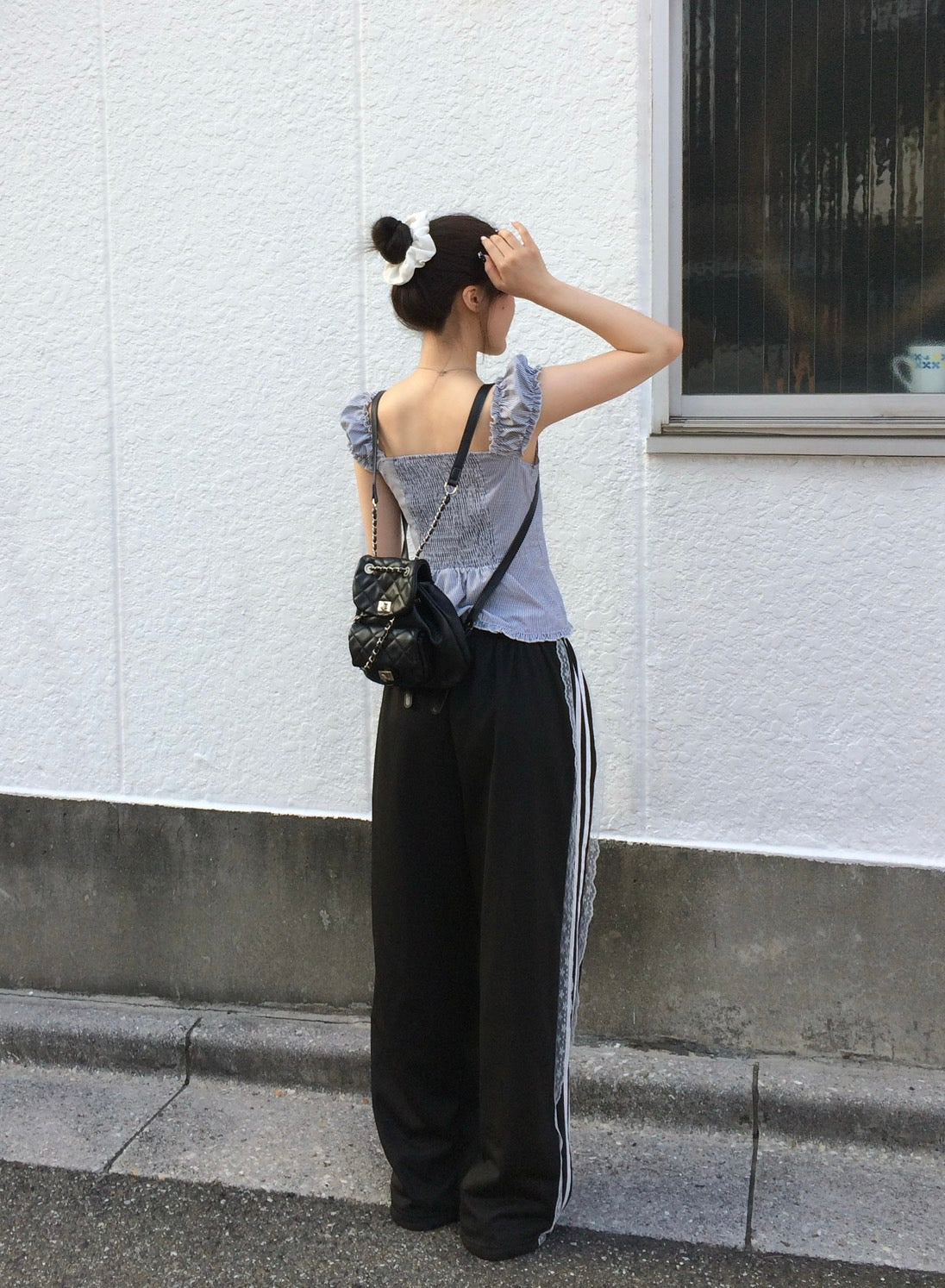 サイドレースライン・ワイドフィットトラックパンツ BC001