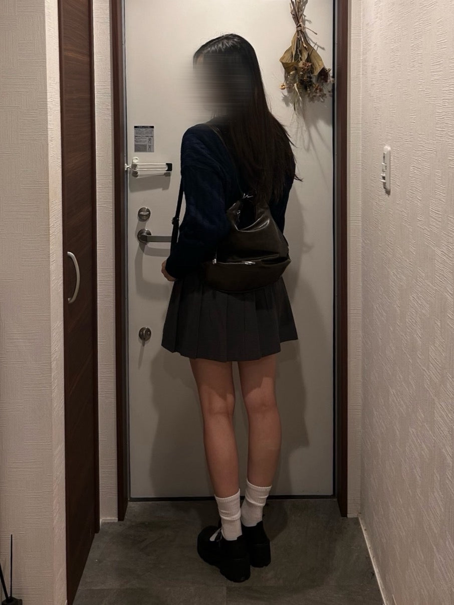 2WAY ヴィンテージライク・ソフトレザーホーボーバッグ OT-014