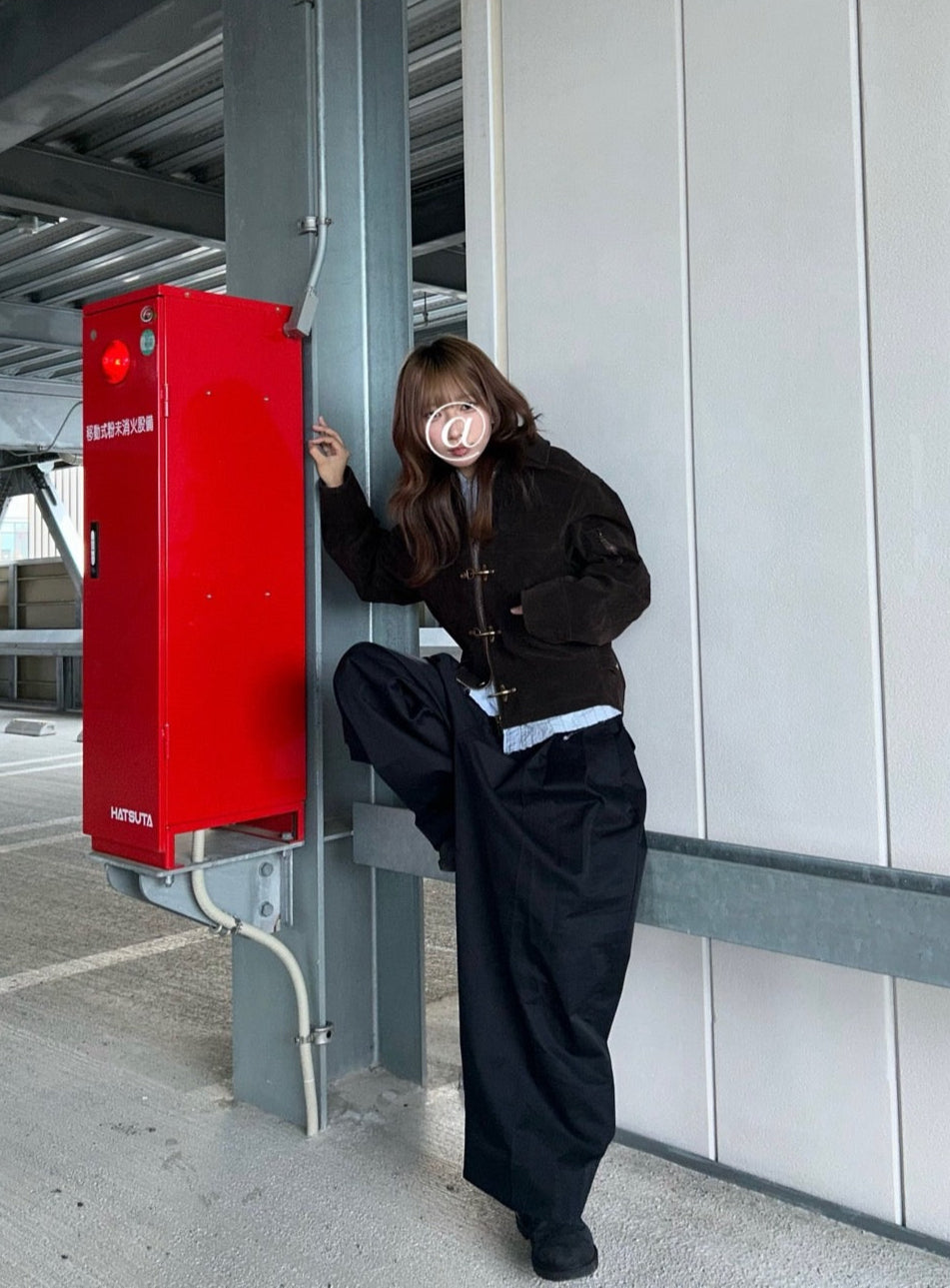 裏地チェックファイヤーマン スエードライクジャケット LLS003