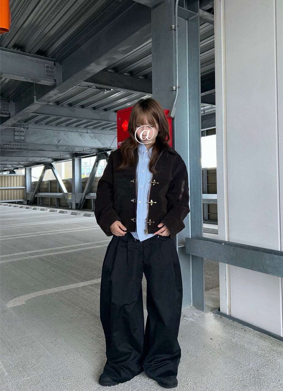 裏地チェックファイヤーマン スエードライクジャケット LLS003