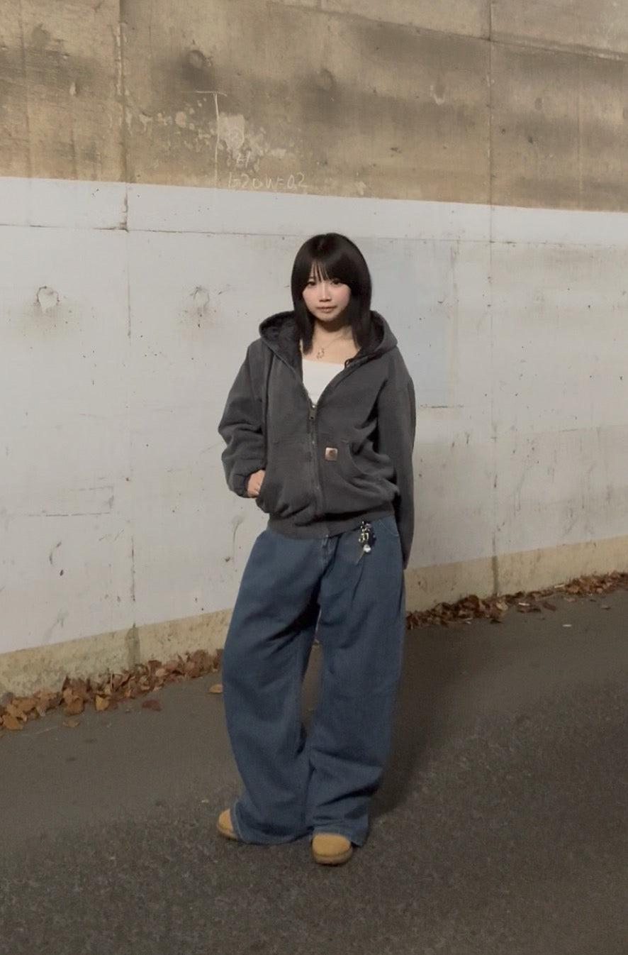 ヘビーウェイトダック・ワックスウォッシュフードジャケット AT003