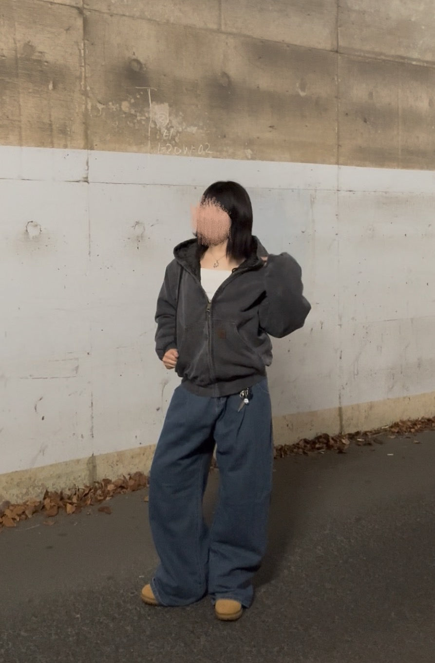 ヘビーウェイトダック・ワックスウォッシュフードジャケット AT003