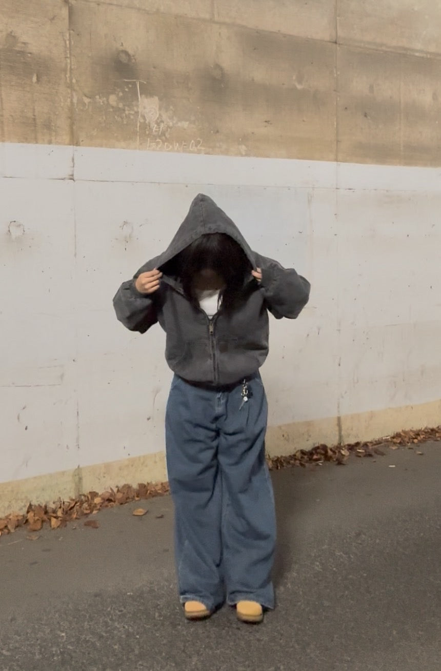 ヘビーウェイトダック・ワックスウォッシュフードジャケット AT003