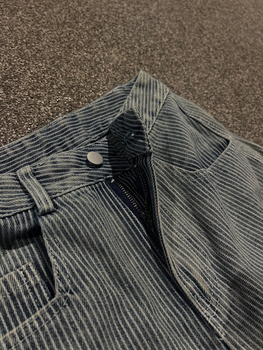 ハイウエストストライプワイドデニム MI-02