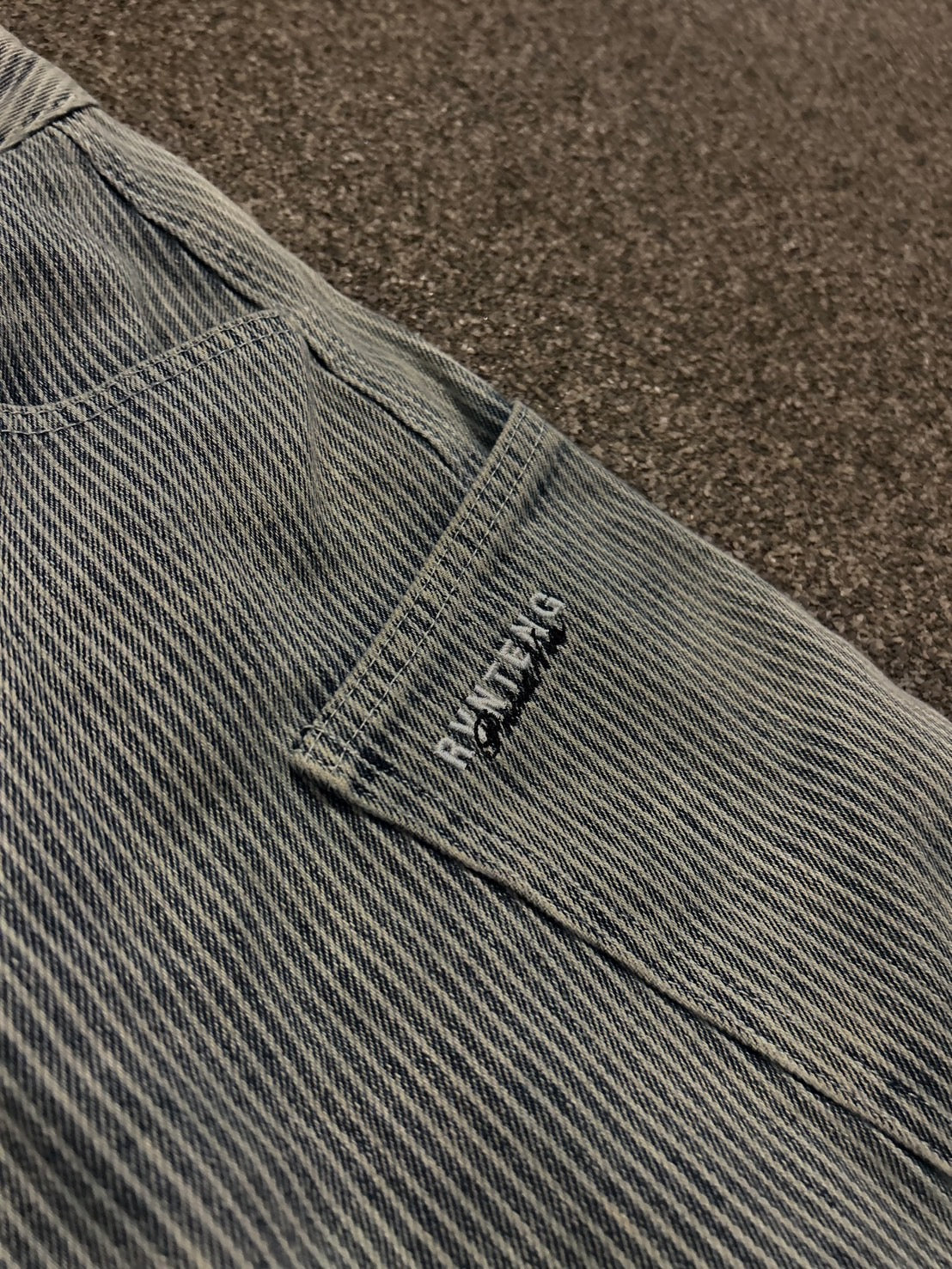 ハイウエストストライプワイドデニム MI-02