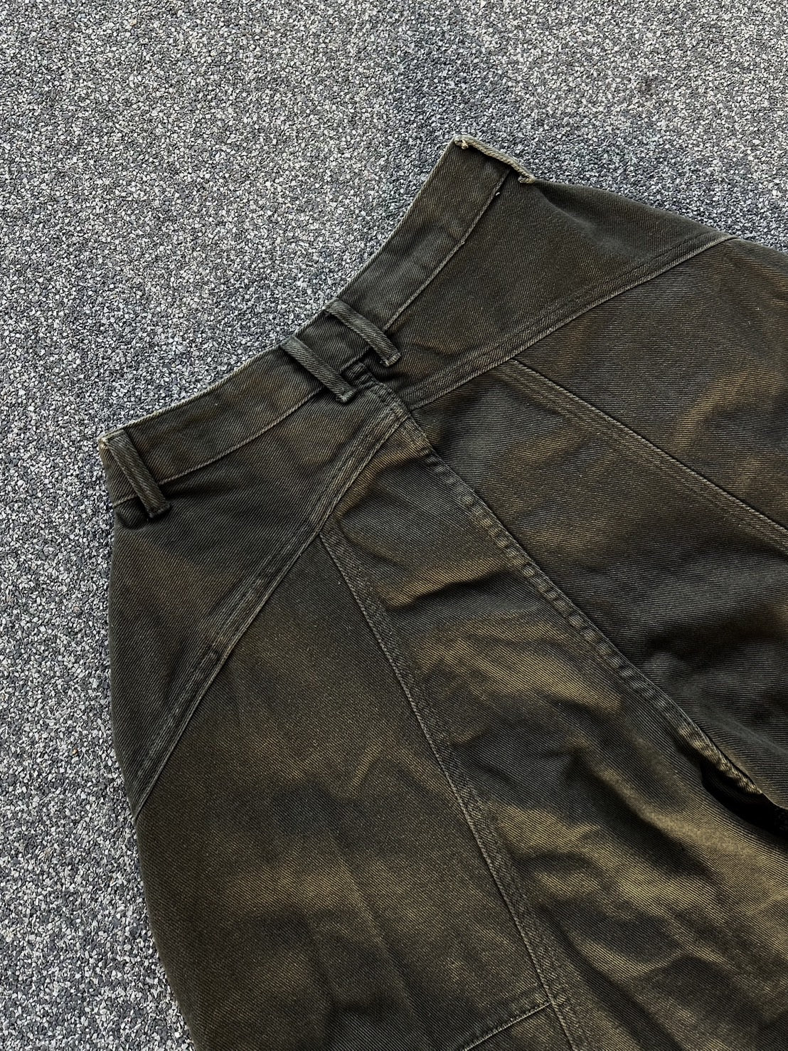 オリーブグリーン・ワイドカーブベイカーパンツ MI-11