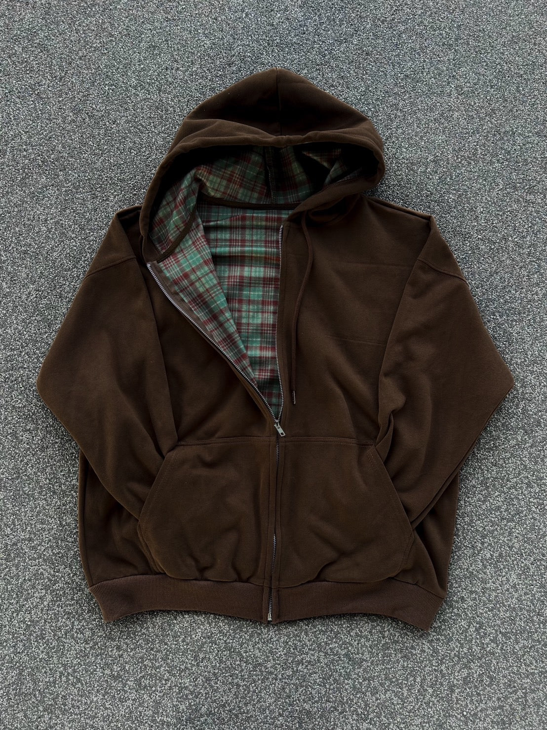 チェックライニング・ジップアップフーディー MI-12