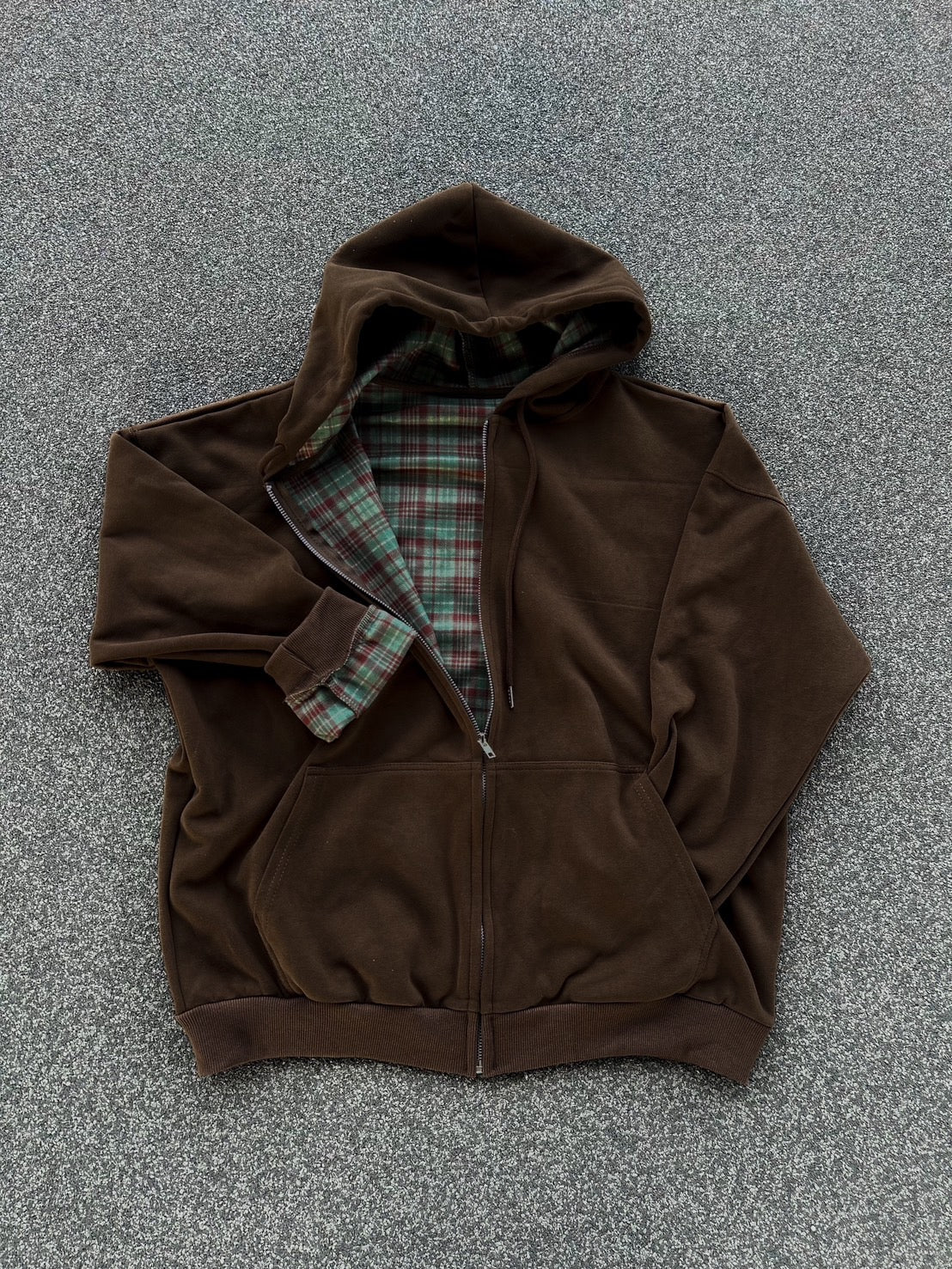 チェックライニング・ジップアップフーディー MI-12