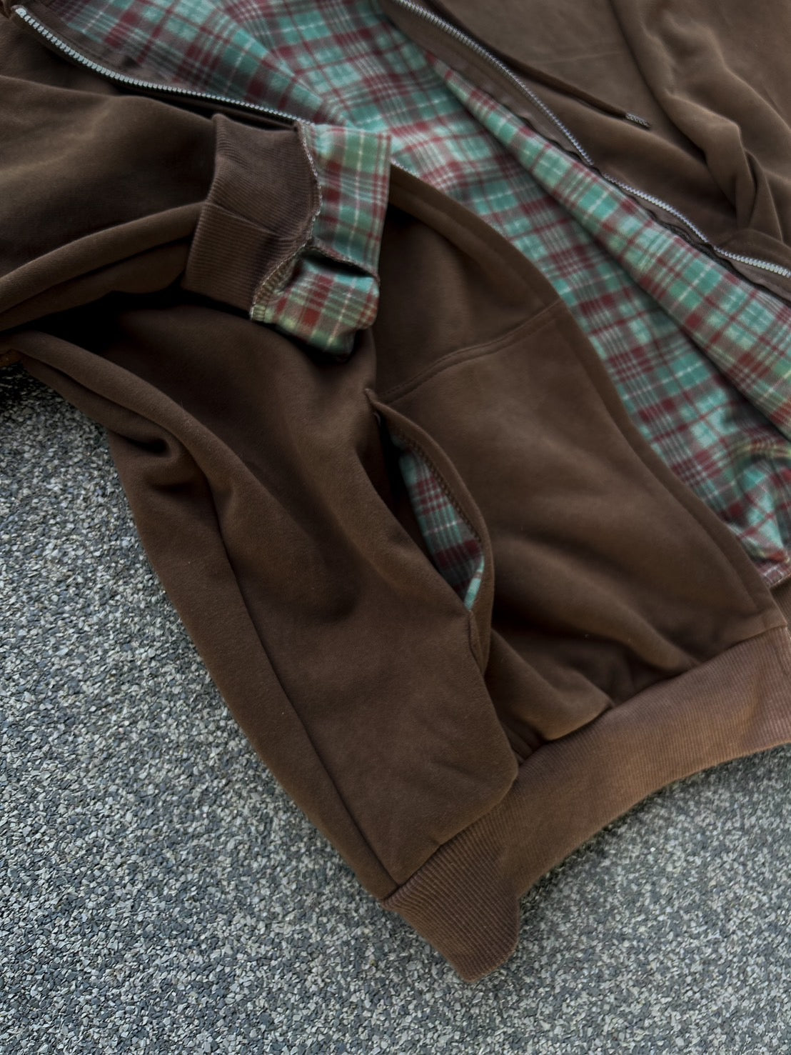 チェックライニング・ジップアップフーディー MI-12