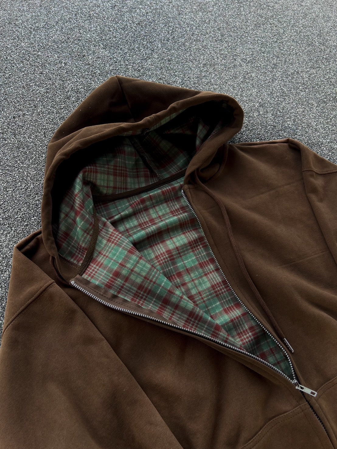 チェックライニング・ジップアップフーディー MI-12