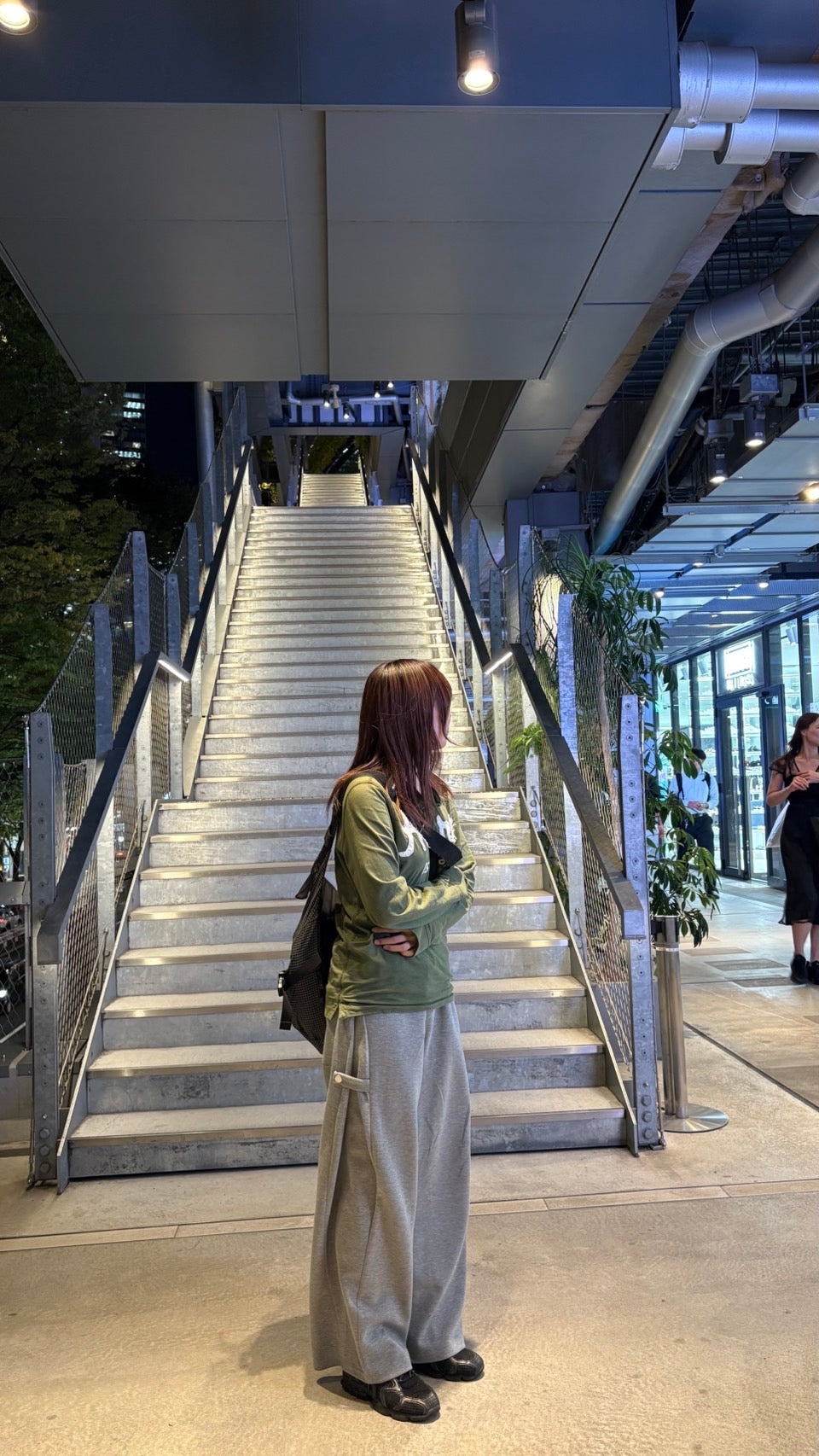 ヘザーグレー・スーパーワイドフィットスウェットパンツ WG002