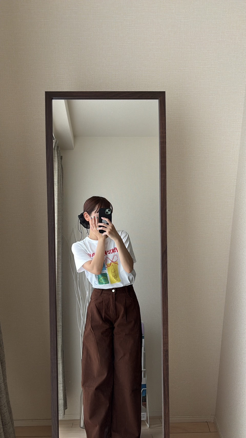 オータムブラウンストレートパンツ RIM001