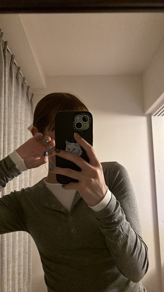 レイヤード・ヘンリーネックカットソー RIM002