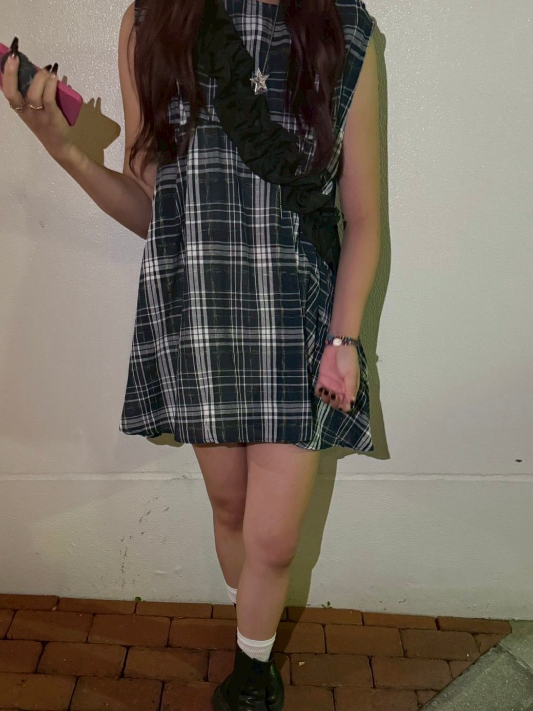 ブラックウォッチ・Aラインミニワンピース MW004