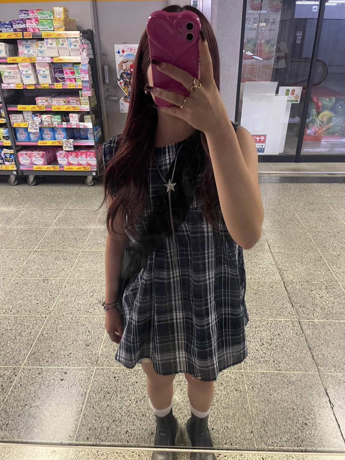 ブラックウォッチ・Aラインミニワンピース MW004