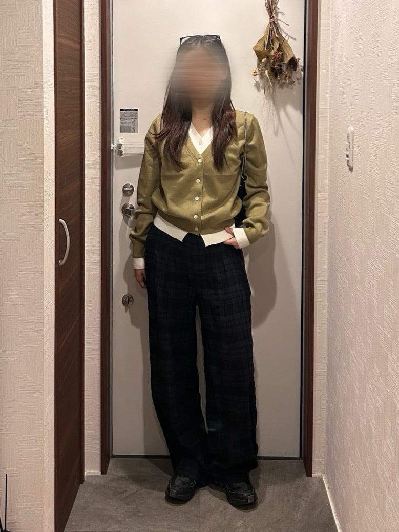 リヴェール配色Vネックレイヤードカーディガン OT-016