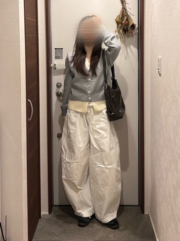 リヴェール配色Vネックレイヤードカーディガン OT-016