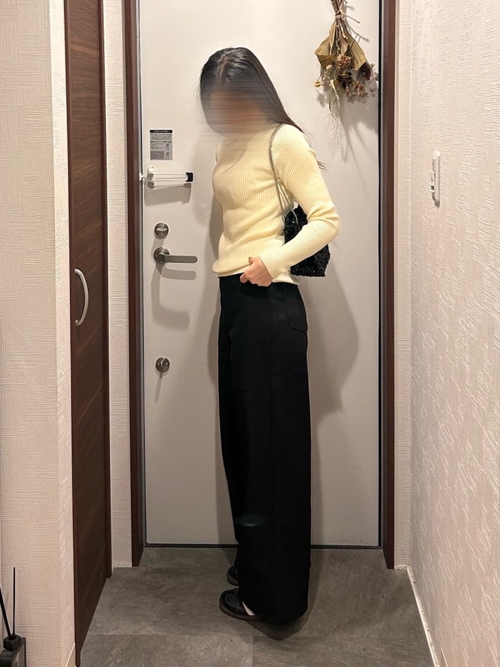 ブランシュ半ハイネックリブニットセーター OT-017