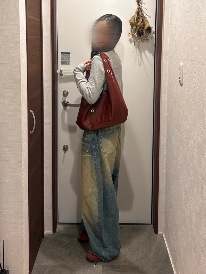 ヴィンテージ風ルーズシルエットデニムパンツ OT-021