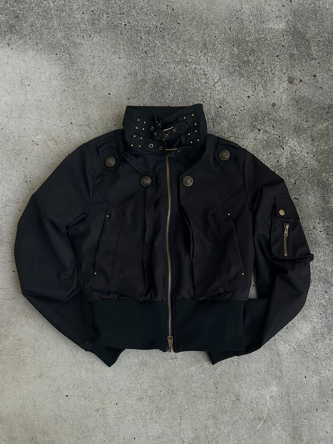 ショート丈ライダースジャケット LLS004