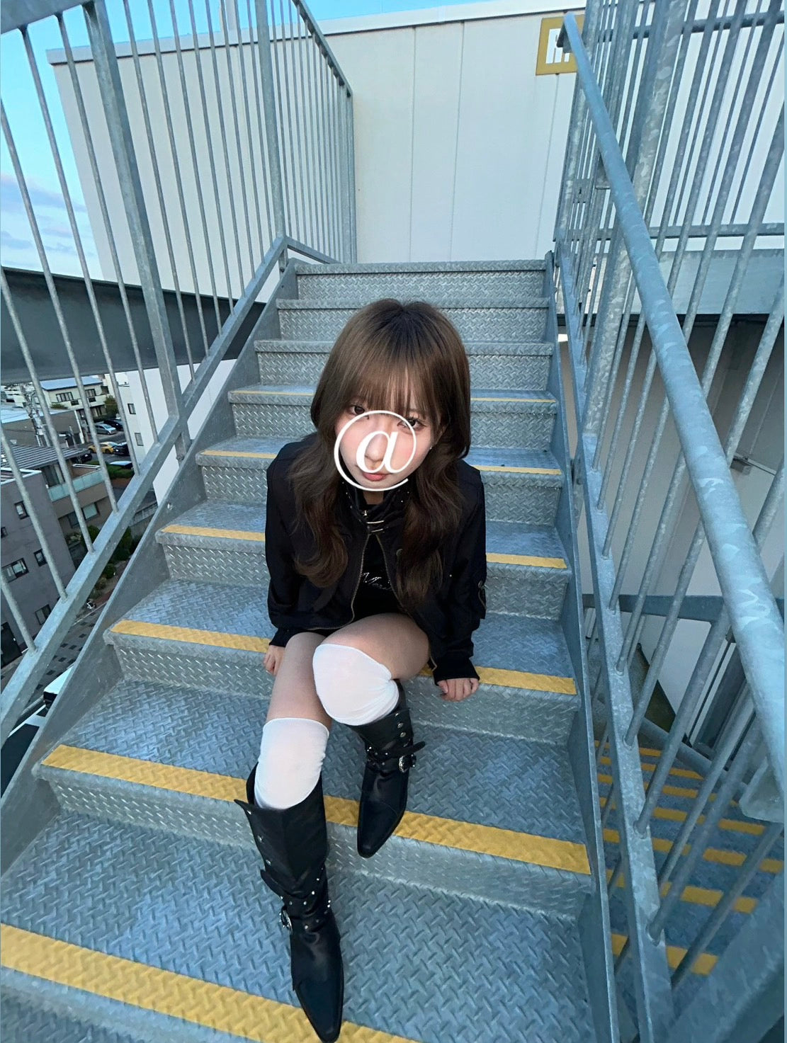 ショート丈ライダースジャケット LLS004