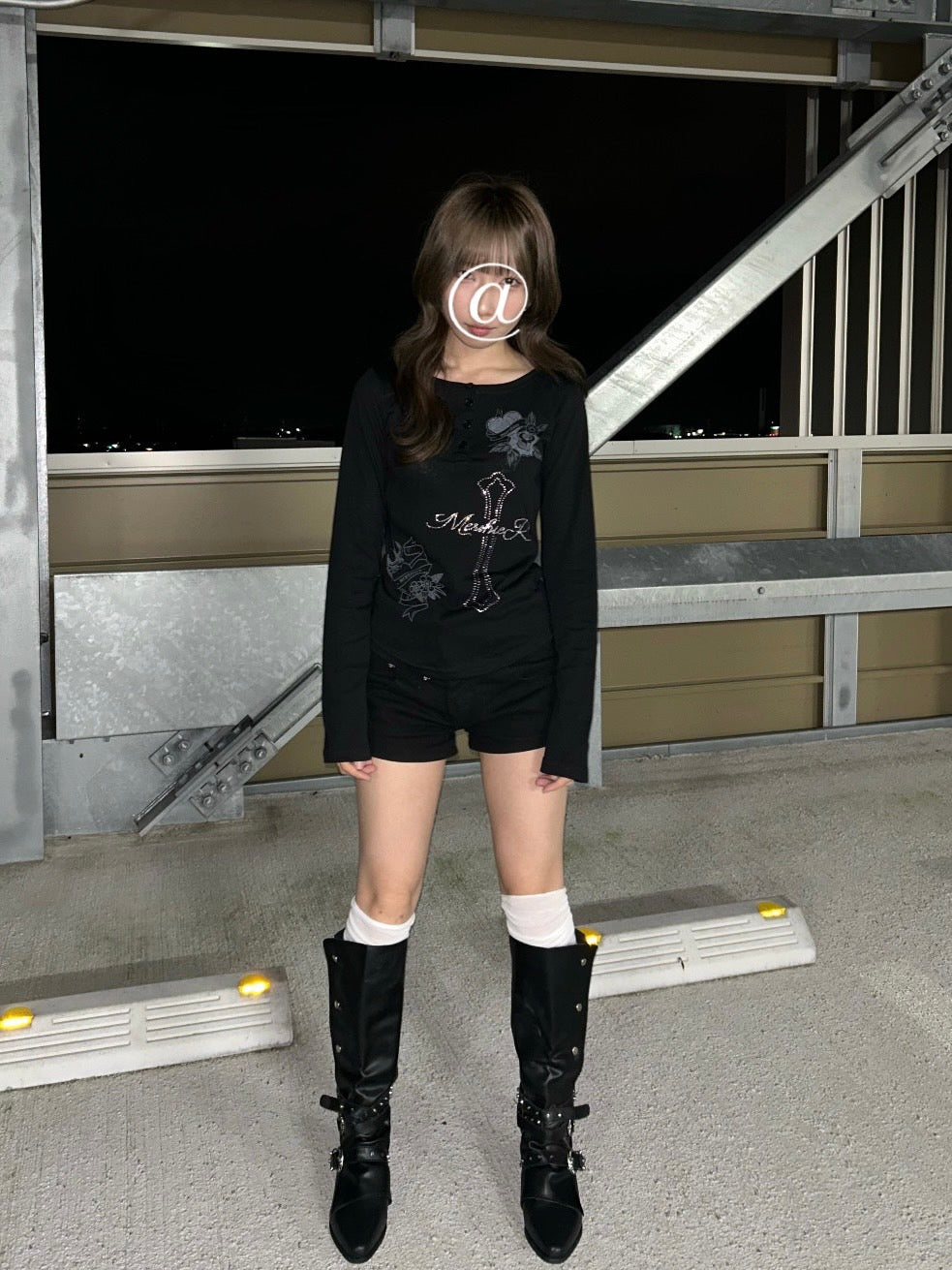 ナンバリングデザインロングスリーブカットソー LLS006