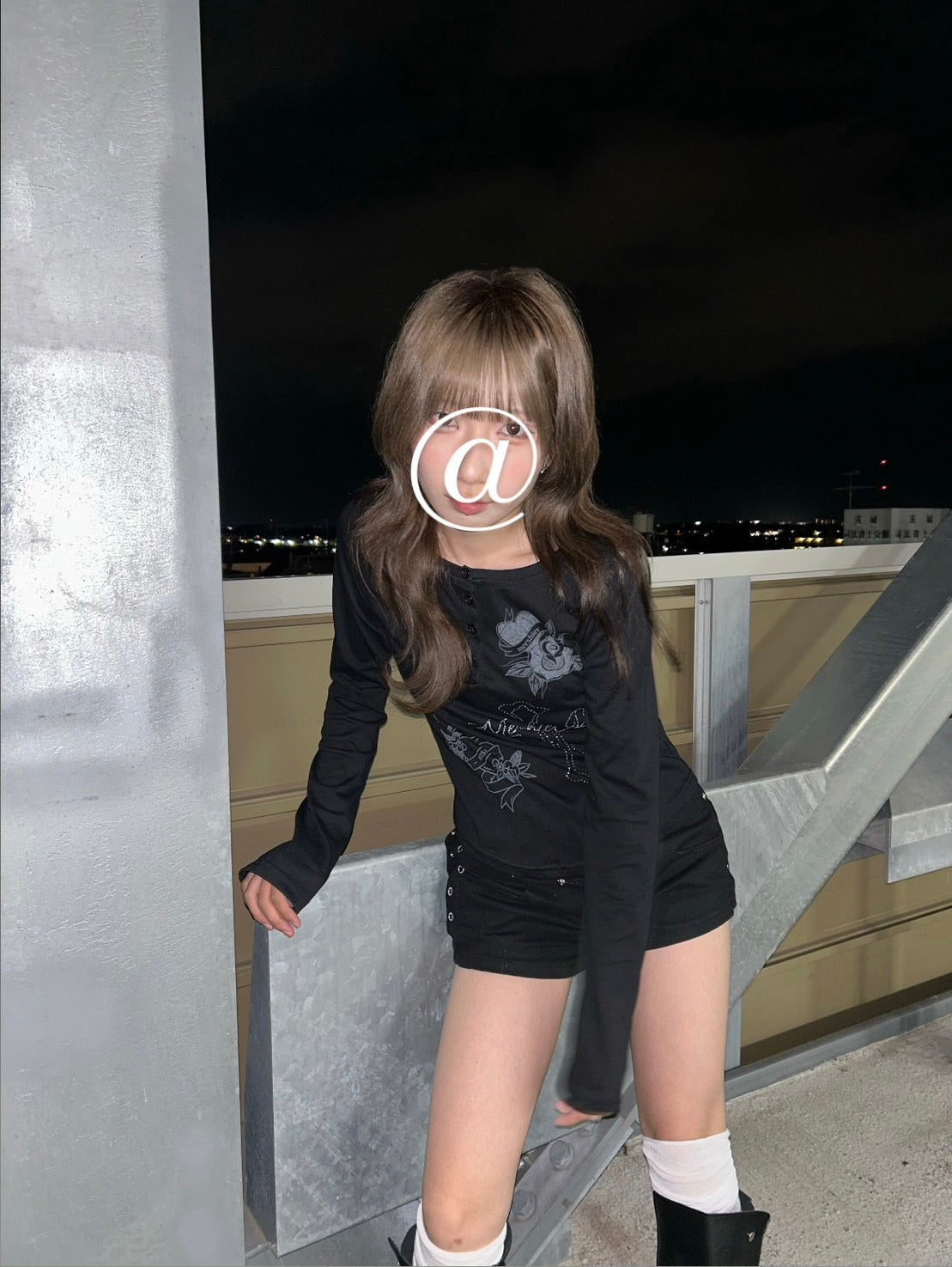 ナンバリングデザインロングスリーブカットソー LLS006